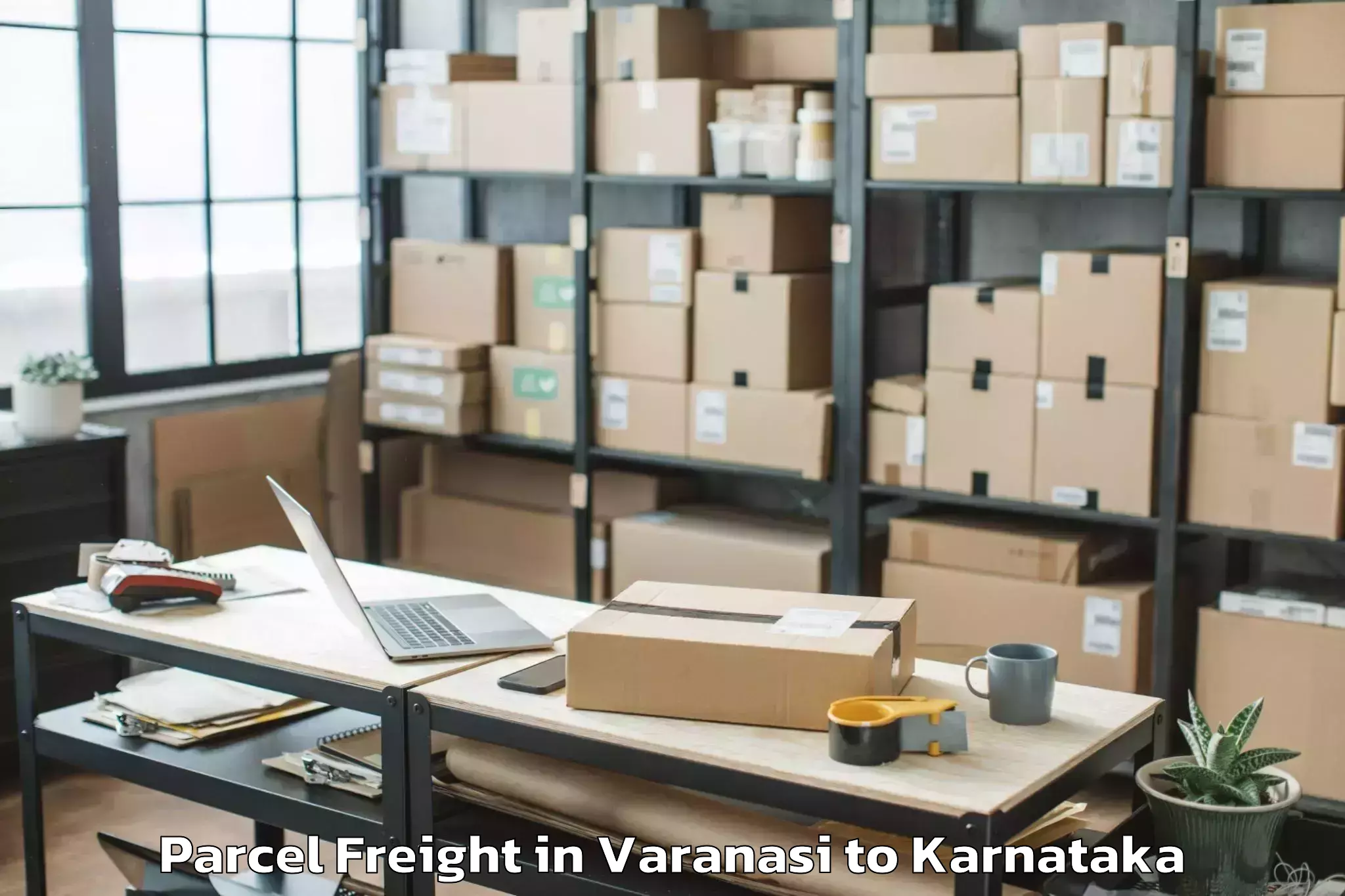 Top Varanasi to Krishnarajpet Parcel Freight Available